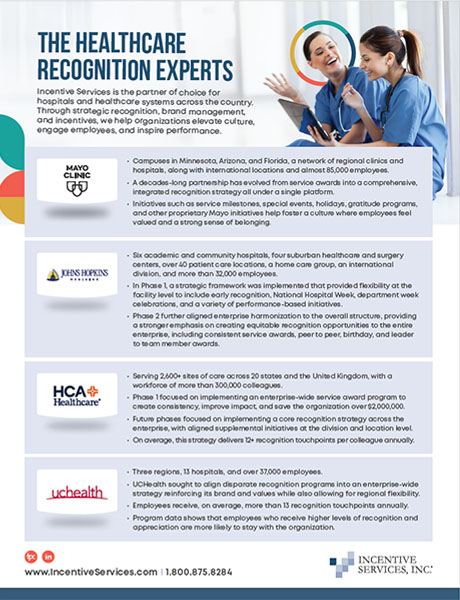 Healthcare Recognition Experts Thumbnail - Incentive Services